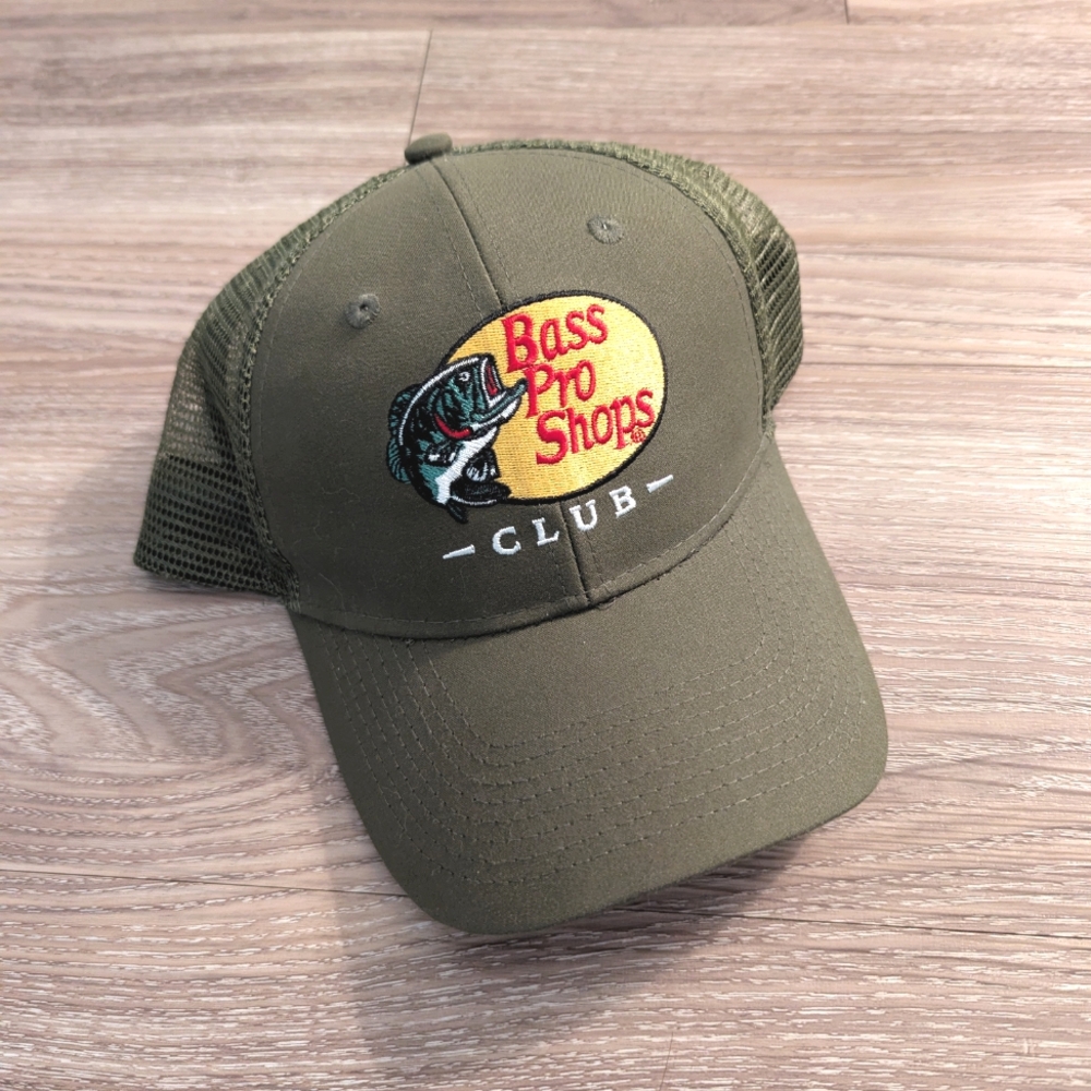 Bass Pro Shops Olive Snapback Trucker Hat